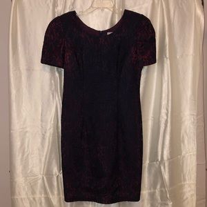 Navy floral lace dress